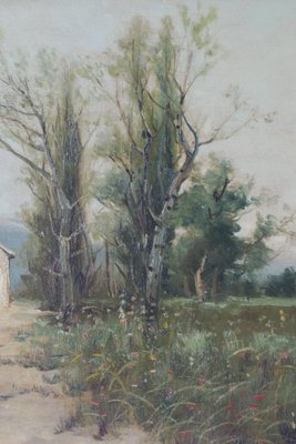 A. Piug, Landscape with Farmhouse and Wildflower Meadow, Late 19th or Early 20th Century, Spain-AOI-1106774