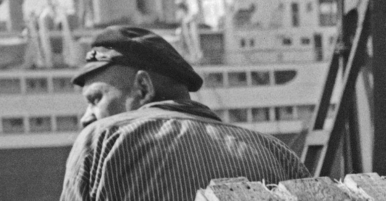 A Worker at Hamburg Harbor, Germany 1937, Printed 2021-DYV-992027