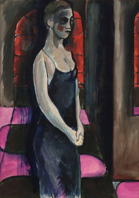 A. Zardinsh, Female Half-Figure, 1935, Mixed Media, Framed-WMV-1129943