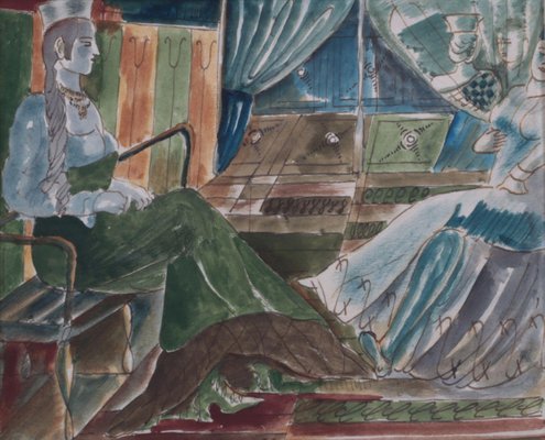 A. Zardinsh, Woman of the People, 1948, Watercolor on Paper, Framed-WMV-1129940