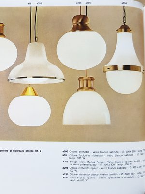 A298 Pendant Lamp in Nickel-Plated Brass and Opaline Glass from Candle, 1960s-RD-1823037