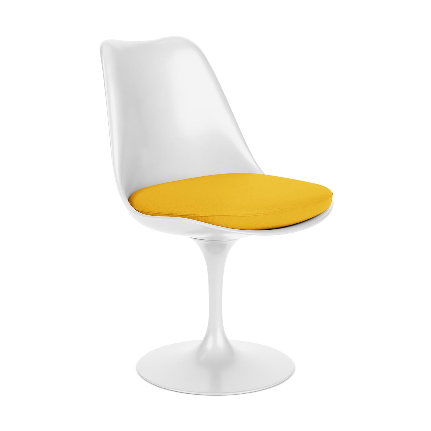 (Used) Tulip chair (swivel, yellow fabric)