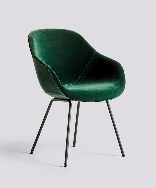 About A Chair Aac 127 (Full Upholstery) by Hay #Polypropylene/Black Powder coated Steel/lola-dark-green