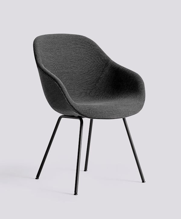 About A Chair Aac 127 (Full Upholstery) by Hay #Polypropylene/Black Powder coated Steel/dot-1682-03-anthracite