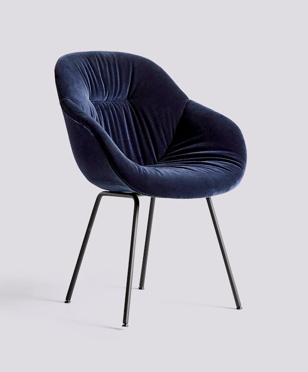 About A Chair Aac 127 (Full Upholstery) by Hay #Polypropylene/Black Powder coated Steel/lola-navy