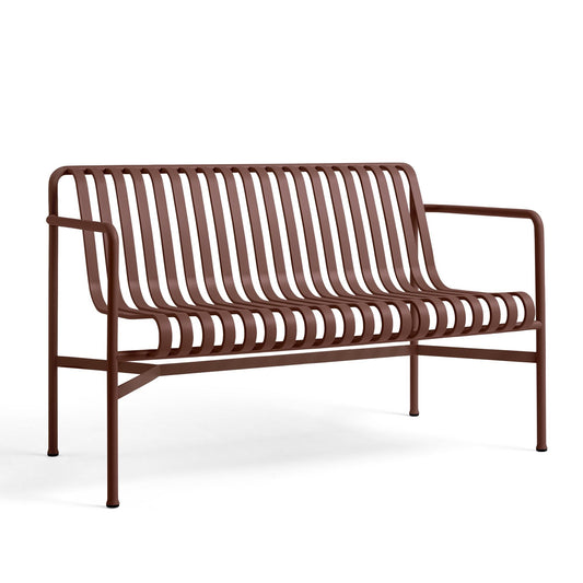 Palisade Dining Bench with Armrests by HAY #Iron Red