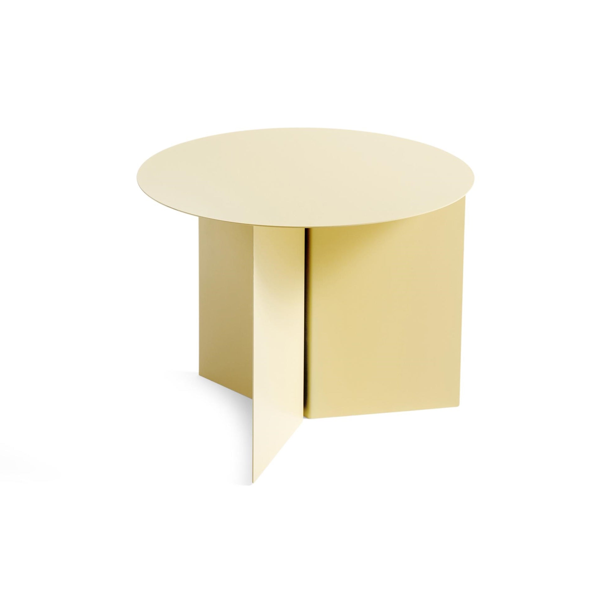 Slit Coffee Table Round Ø45 by HAY #Light Yellow