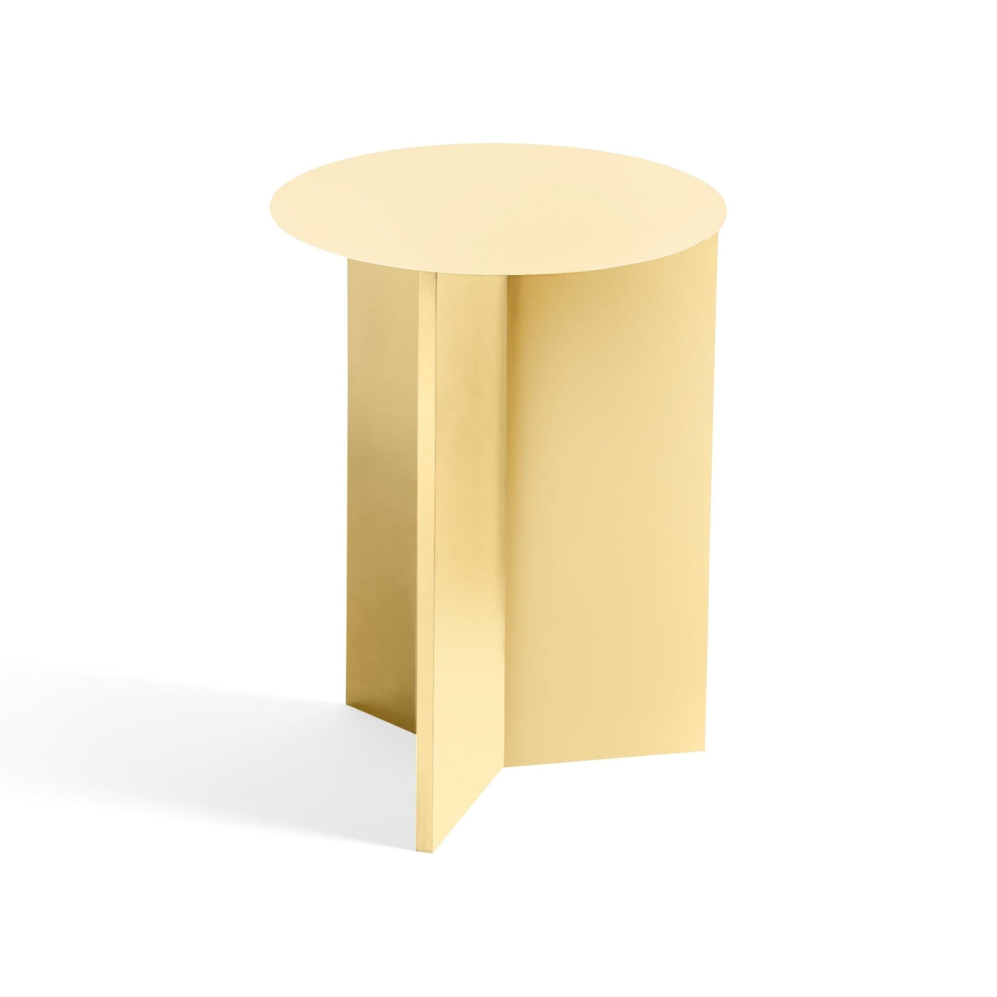 Slit Coffee Table Round Ø35 by HAY #Light Yellow