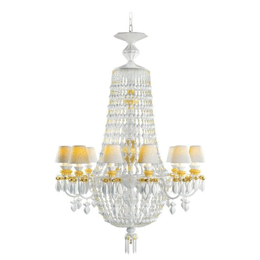 Winter Palace 12 Lights Chandelier by Lladró #Golden Luster (CE/UK/CCC)