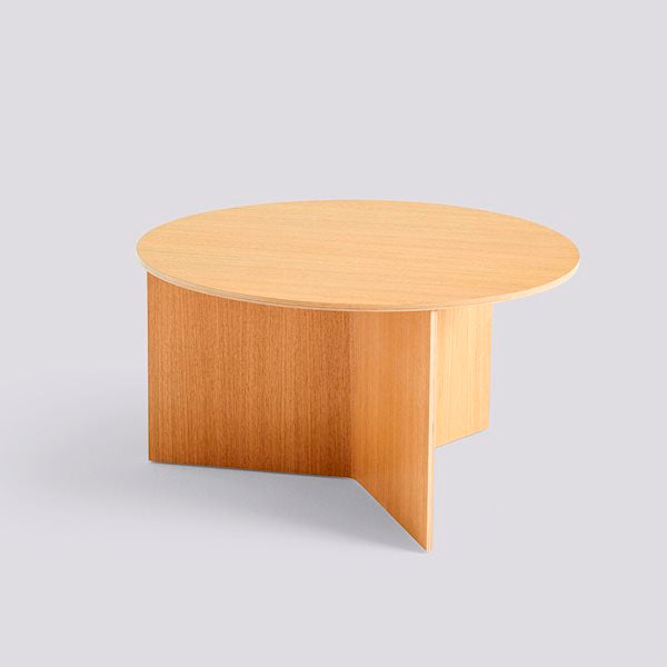 Slit Round Side Table by Hay #H35 x W65 x L65 / water-based-lacquered-oak