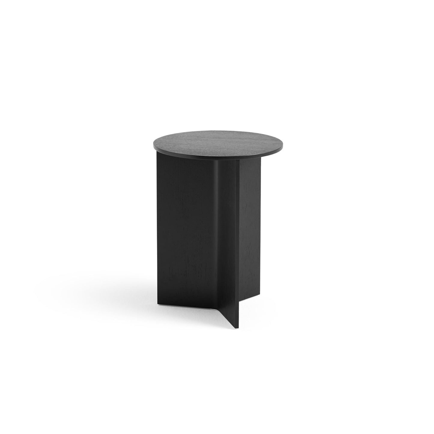 Slit Wood Coffee Table Round Ø35 by HAY #Black