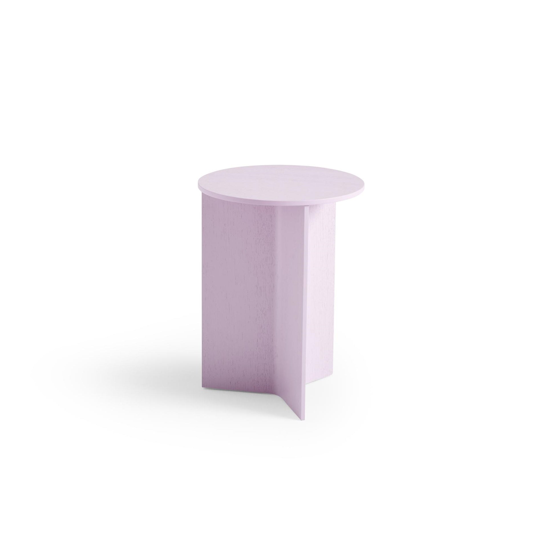 Slit Wood Coffee Table Round Ø35 by HAY #Pink