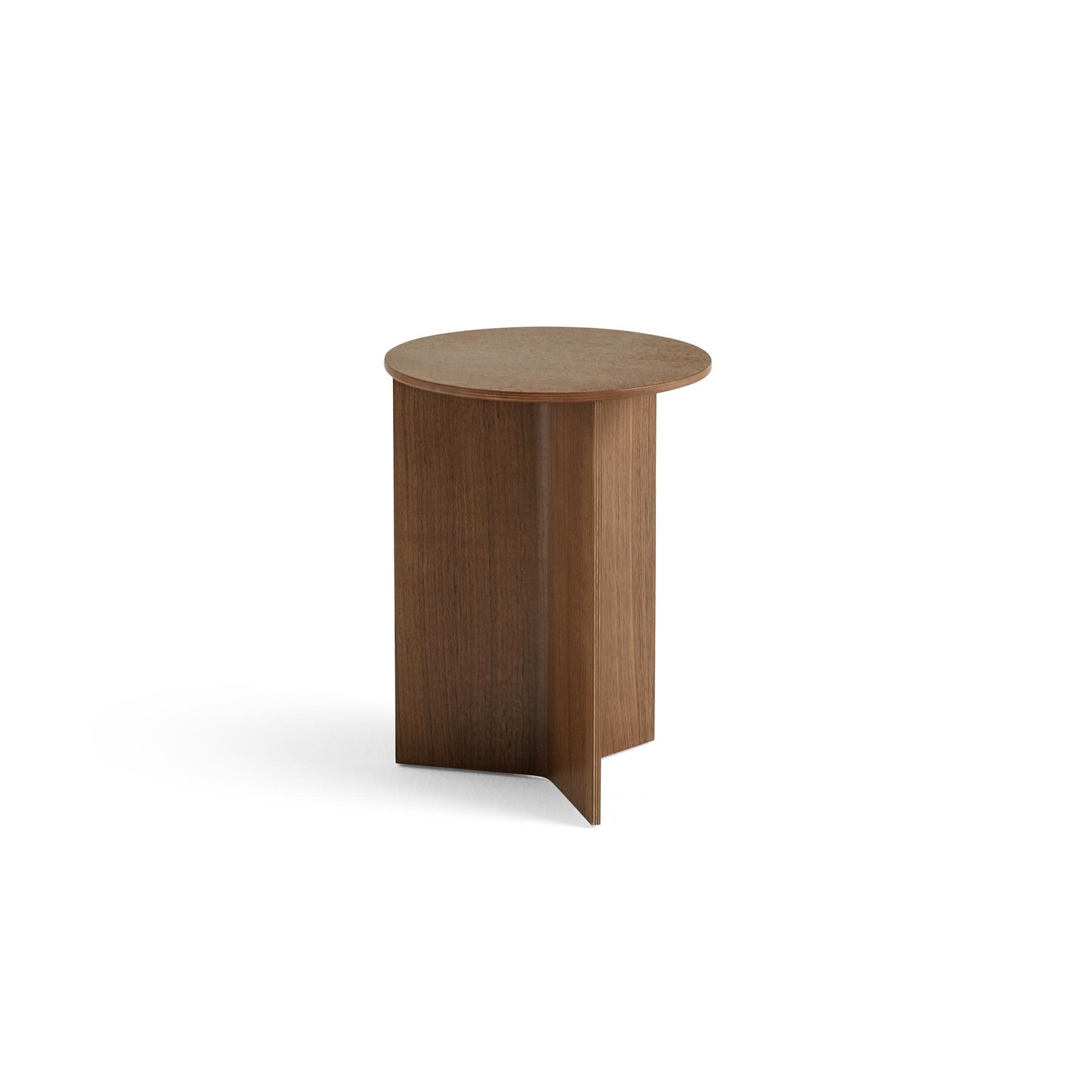 Slit Wood Coffee Table Round Ø35 by HAY #Lacquered Walnut