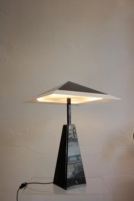 Abat Jour Table Lamp in Black Marble by Cini Boeri for Arteluce, 1970s-OZL-1372920