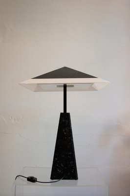 Abat Jour Table Lamp in Black Marble by Cini Boeri for Arteluce, 1970s-OZL-1372920