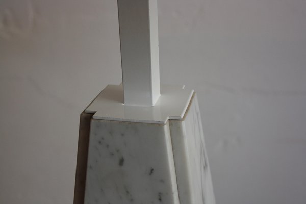 Abat Jour Table Lamp in White Marble by Cini Boeri for Arteluce, 1970s-OZL-1372945