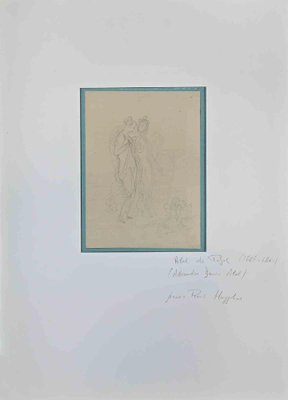 Abel de Pujol, Female Figures, Pencil Drawing, Early 19th Century-ZCI-1759238