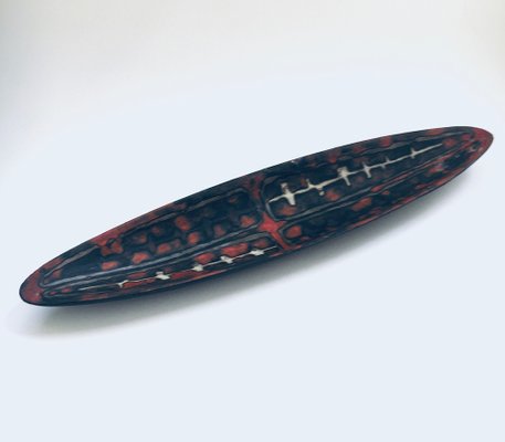 Abstract Art Ceramic Surfboard Bowl Dish from Perignem Studio, Belgium, 1960s-RQV-1807735