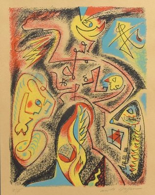 Abstract Composition - Original Lithograph by André Masson - 1970s 1970s-ZCI-757459