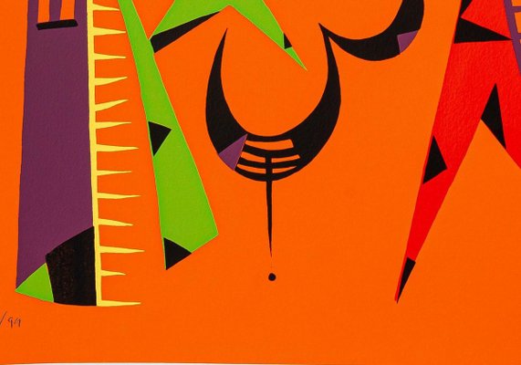 Abstract Composition - Original Lithograph by Raphael Alberti - 1972 1972-ZCI-757472