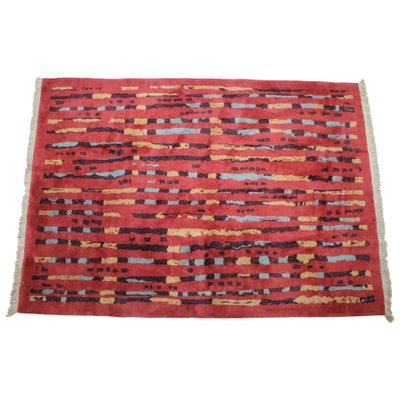 Abstract Design Wool Carpet, 1940s-TZ-777314