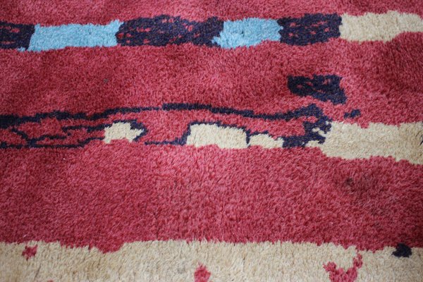 Abstract Design Wool Carpet, 1940s-TZ-777314