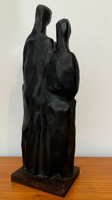 Abstract Family Sculpture in Black Glaze attributed to Elie Van Damme, Belgium, 1960s-KL-2028629