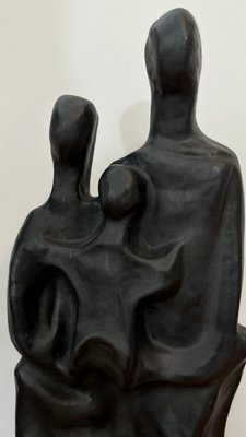 Abstract Family Sculpture in Black Glaze attributed to Elie Van Damme, Belgium, 1960s-KL-2028629