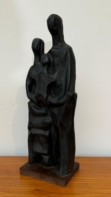 Abstract Family Sculpture in Black Glaze attributed to Elie Van Damme, Belgium, 1960s-KL-2028629