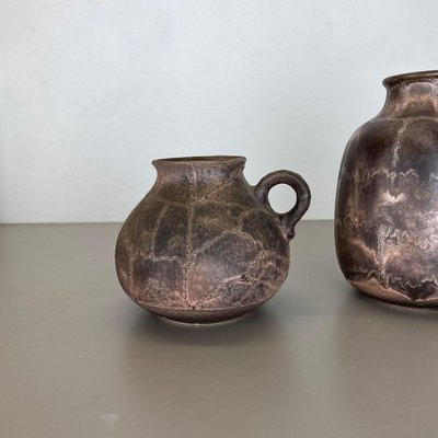 Abstract German Fat Lava Pottery Vases by Ruscha, 1960s, Set of 2-QZ-1131331