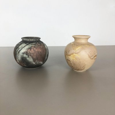 Abstract German Fat Lava Pottery Vases from Ruscha, 1960s, Set of 2-QZ-1143214