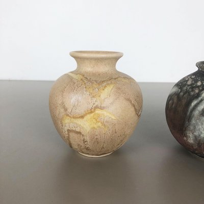 Abstract German Fat Lava Pottery Vases from Ruscha, 1960s, Set of 2-QZ-1143214