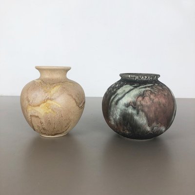 Abstract German Fat Lava Pottery Vases from Ruscha, 1960s, Set of 2-QZ-1143214