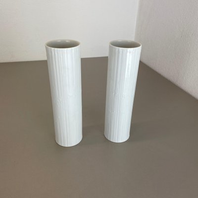 Abstract German Op Art Vase by Tapio Wirkkala for Rosenthal, 1980s, Set of 2-QZ-1139874