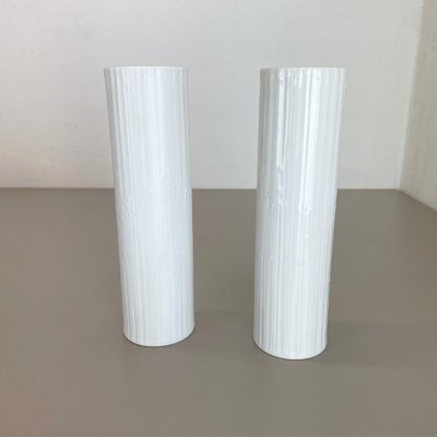 Abstract German Op Art Vase by Tapio Wirkkala for Rosenthal, 1980s, Set of 2-QZ-1139874