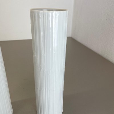 Abstract German Op Art Vase by Tapio Wirkkala for Rosenthal, 1980s, Set of 2-QZ-1139874