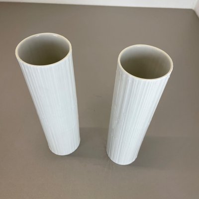 Abstract German Op Art Vase by Tapio Wirkkala for Rosenthal, 1980s, Set of 2-QZ-1139874