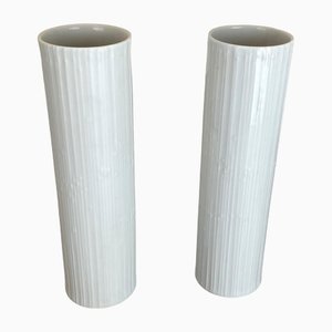 Abstract German Op Art Vase by Tapio Wirkkala for Rosenthal, 1980s, Set of 2-QZ-1139874