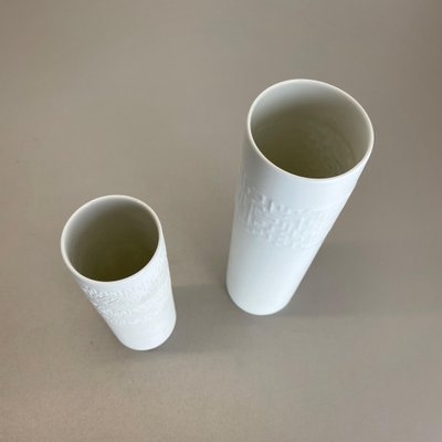 Abstract German Porcelain Vases by Cuno Fischer for Rosenthal, 1980s, Set of 2-QZ-1161694