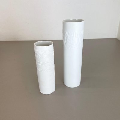 Abstract German Porcelain Vases by Cuno Fischer for Rosenthal, 1980s, Set of 2-QZ-1161694