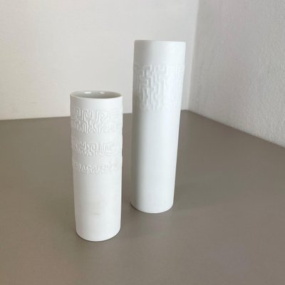 Abstract German Porcelain Vases by Cuno Fischer for Rosenthal, 1980s, Set of 2-QZ-1161694