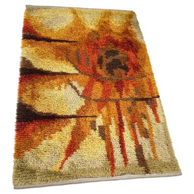 Abstract High Pile Rya Rug, Sweden, 1960s-QZ-1089662