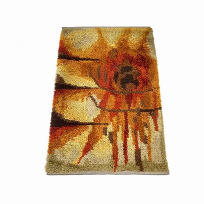 Abstract High Pile Rya Rug, Sweden, 1960s-QZ-1089662