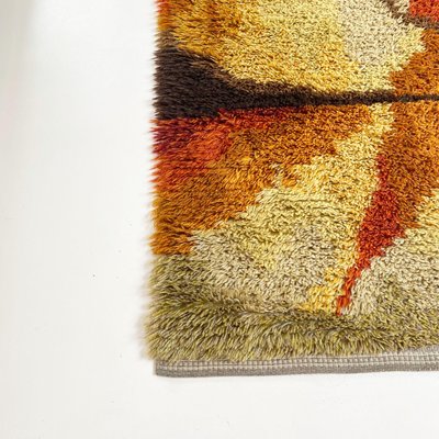 Abstract High Pile Rya Rug, Sweden, 1960s-QZ-1089662