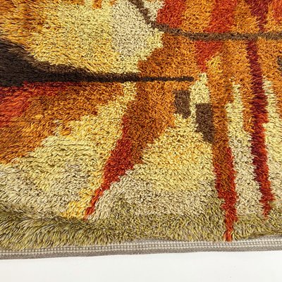 Abstract High Pile Rya Rug, Sweden, 1960s-QZ-1089662