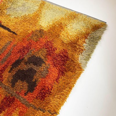 Abstract High Pile Rya Rug, Sweden, 1960s-QZ-1089662