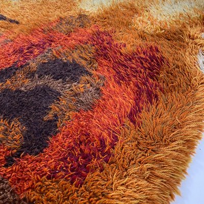 Abstract High Pile Rya Rug, Sweden, 1960s-QZ-1089662