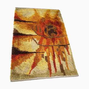 Abstract High Pile Rya Rug, Sweden, 1960s-QZ-1089662