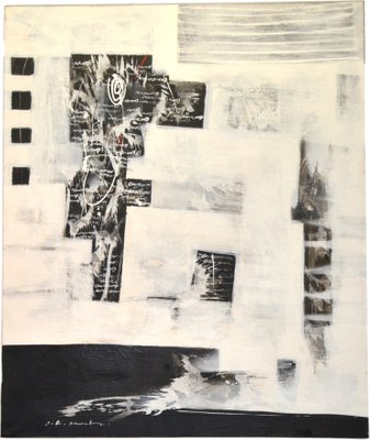 Abstract Image, Monochrome Series, 1990s, Acrylic on Canvas-AOU-1436140