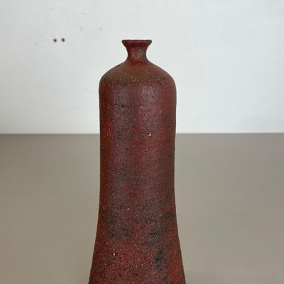 Abstract Red Ceramic Studio Pottery Vase by Gerhard Liebenthron, Germany, 1970s-QZ-1312770